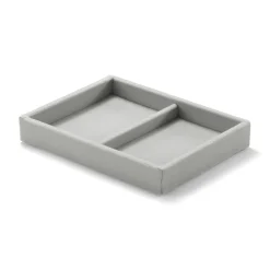 Plateau en velours 2 compartiments L16X P12X H2.5cm