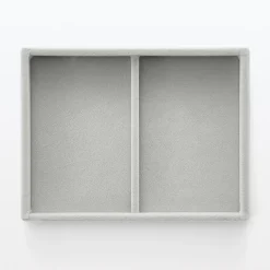 Plateau en velours 2 compartiments L16X P12X H2.5cm