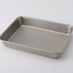 Plateau rectangulaire en acier inoxydable L