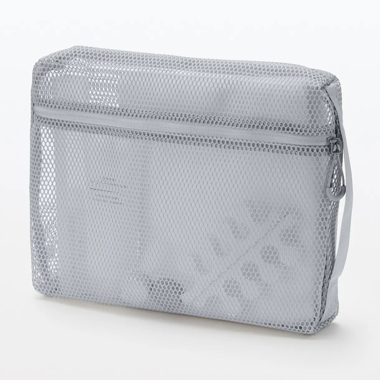 Pochette en maille polyester - Grande, Gris