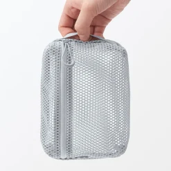 Pochette en maille polyester - Petit, Gris