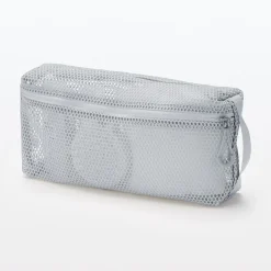 Pochette en maille polyester - Moyenne, Gris