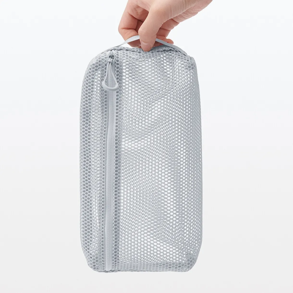 Pochette en maille polyester - Moyenne, Gris