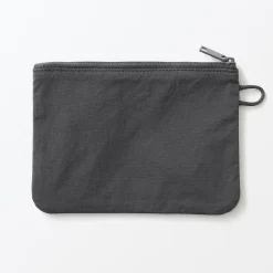 Pochette zippée en nylon texturé ‐ Moyenne