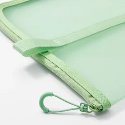 Porte-documents en nylon maillé avec fermeture éclair - A4, Vert