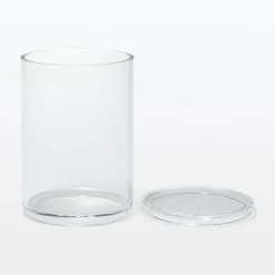 Pot en acrylique avec couvercle