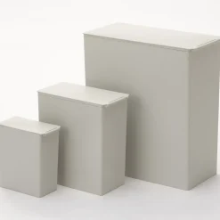 Poubelle rectangulaire en PP à couvercle ‐0.9L