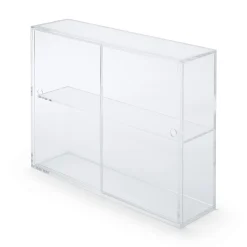 Présentoir en acrylique avec portes coulissantes L33.6X P8.4X H24.4cm