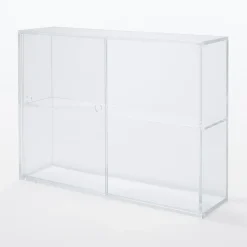 Présentoir en acrylique avec portes coulissantes L33.6X P8.4X H24.4cm