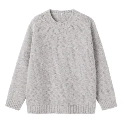Pull à col rond à tricot épais en laine mérinos pour homme