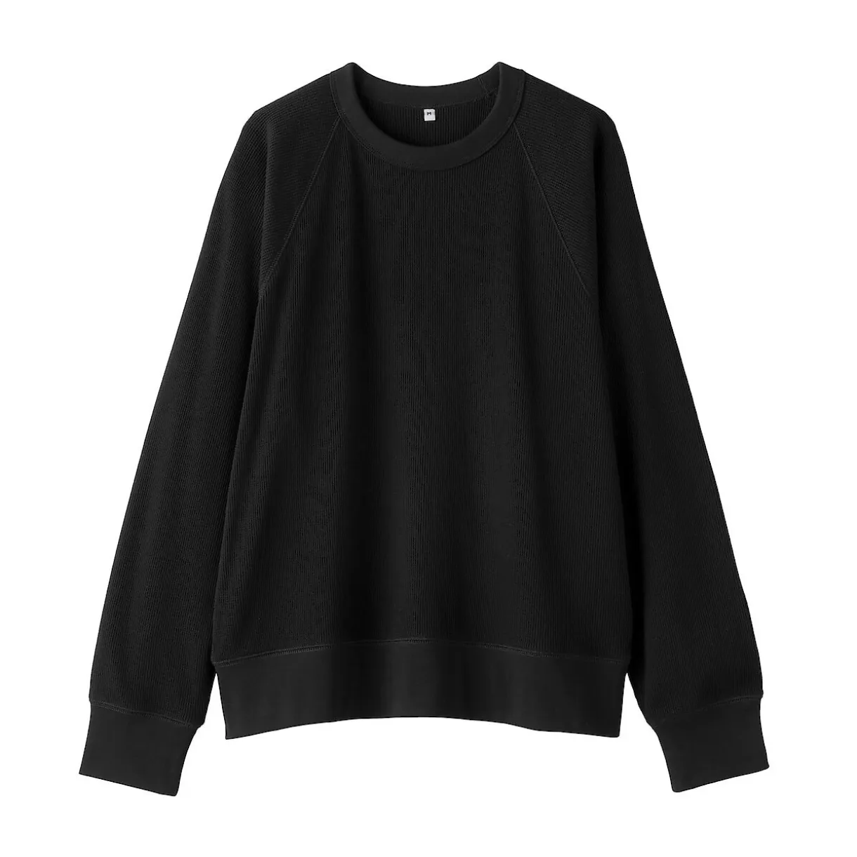 Pull à col rond en coton biologique tricoté gaufré pour femme