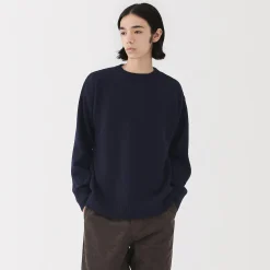Pull à col rond en laine des Andes à grosses mailles pour homme