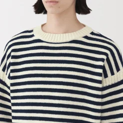 Pull à col rond en laine des Andes à grosses mailles pour homme
