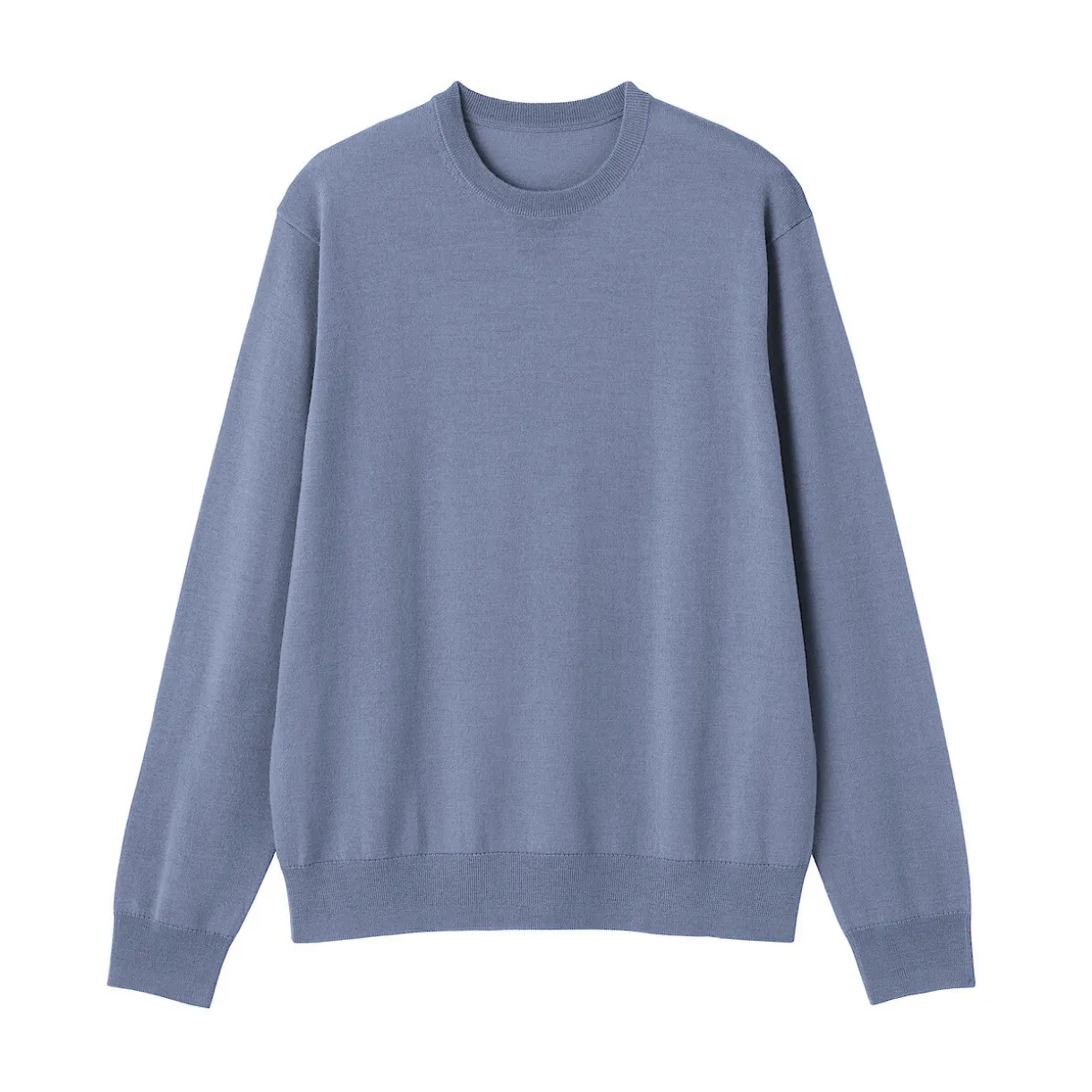 Pull à col rond en laine tricot fin pour homme