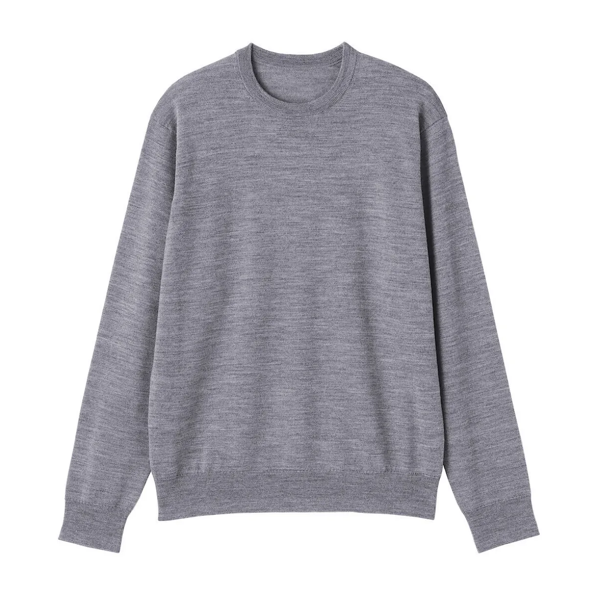Pull à col rond en laine tricot fin pour homme