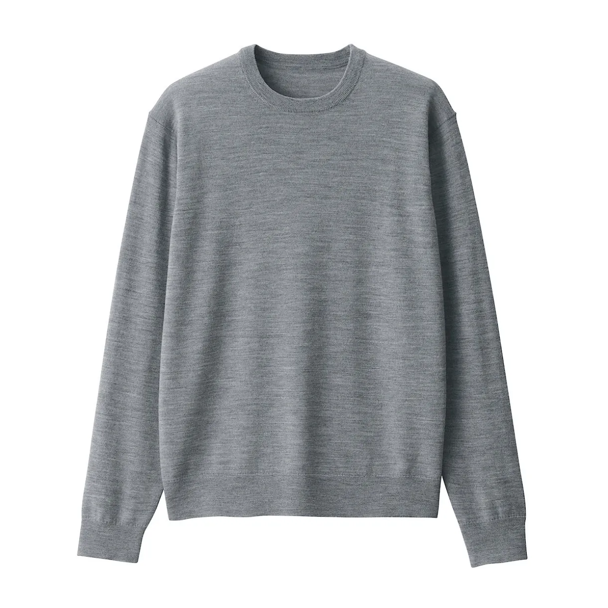 Pull à col rond en laine tricot fin pour homme