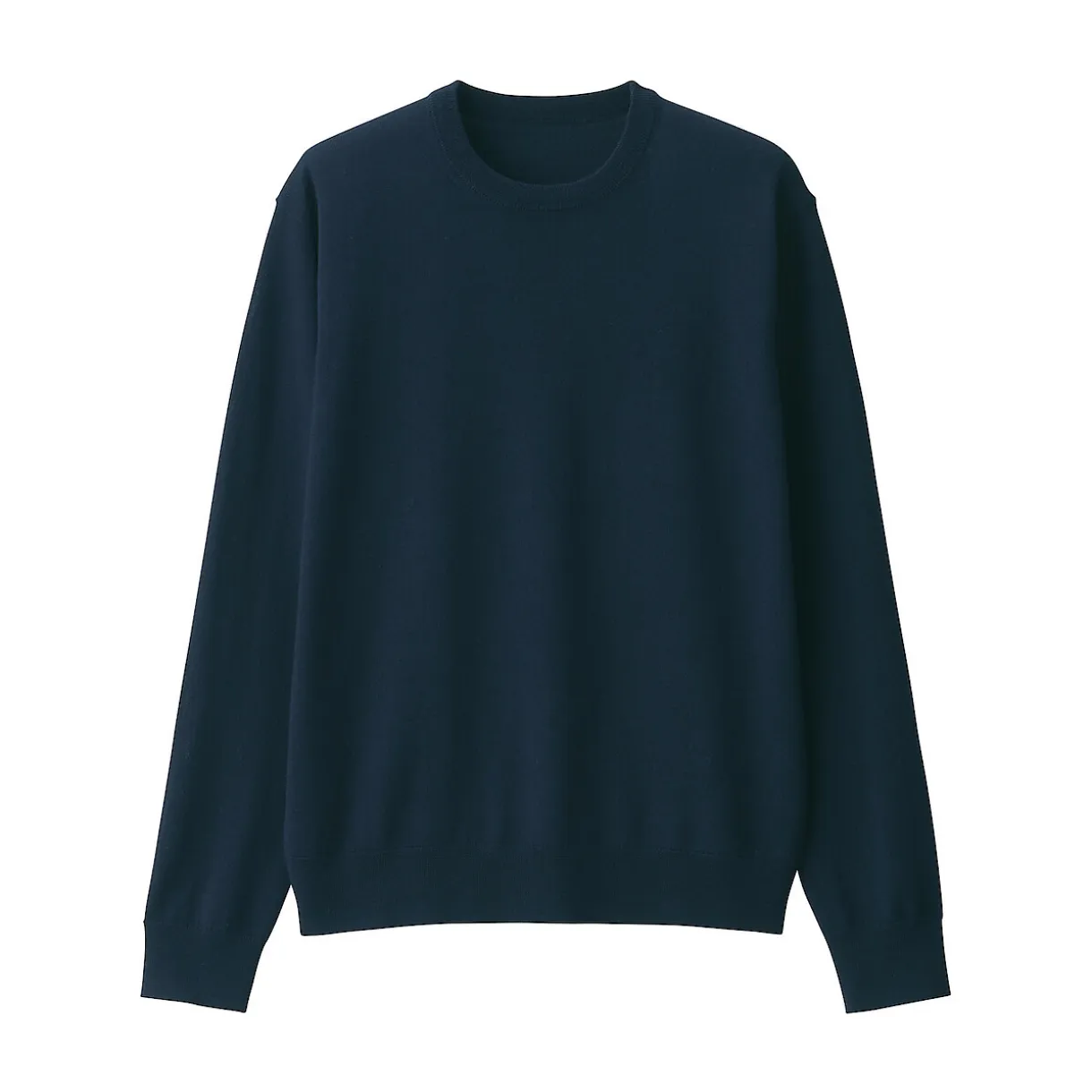 Pull à col rond en laine tricot fin pour homme