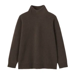 Pull à col roulé en yak et laine pour femme