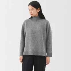 Pull à col roulé en yak et laine pour femme