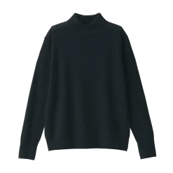 Pull col montant en laine à fine maille femme