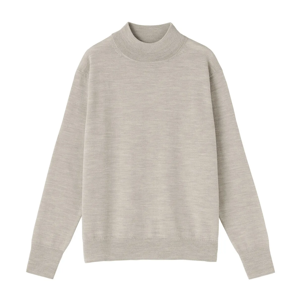 Pull col montant en laine à fine maille femme