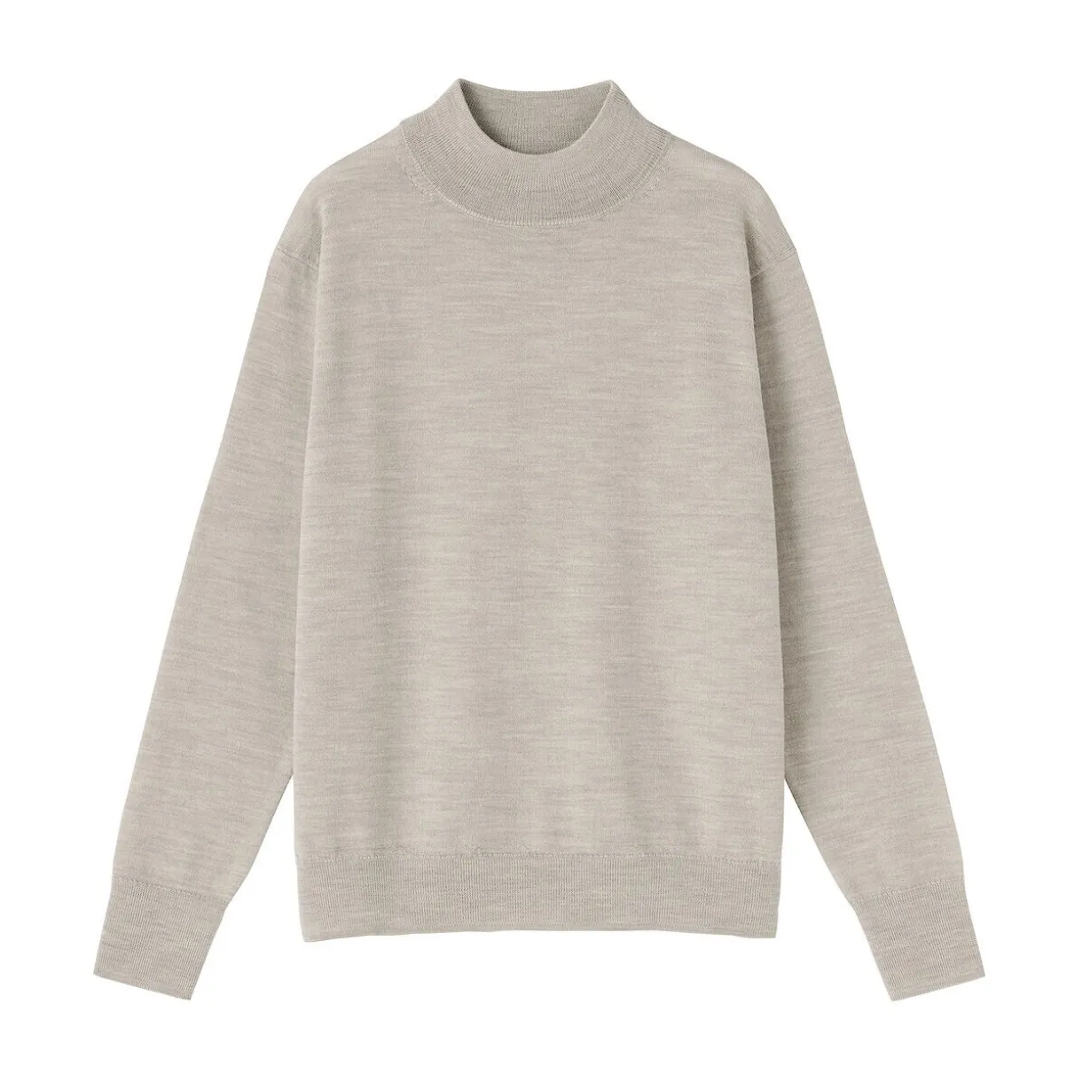 Pull col montant en laine à fine maille femme