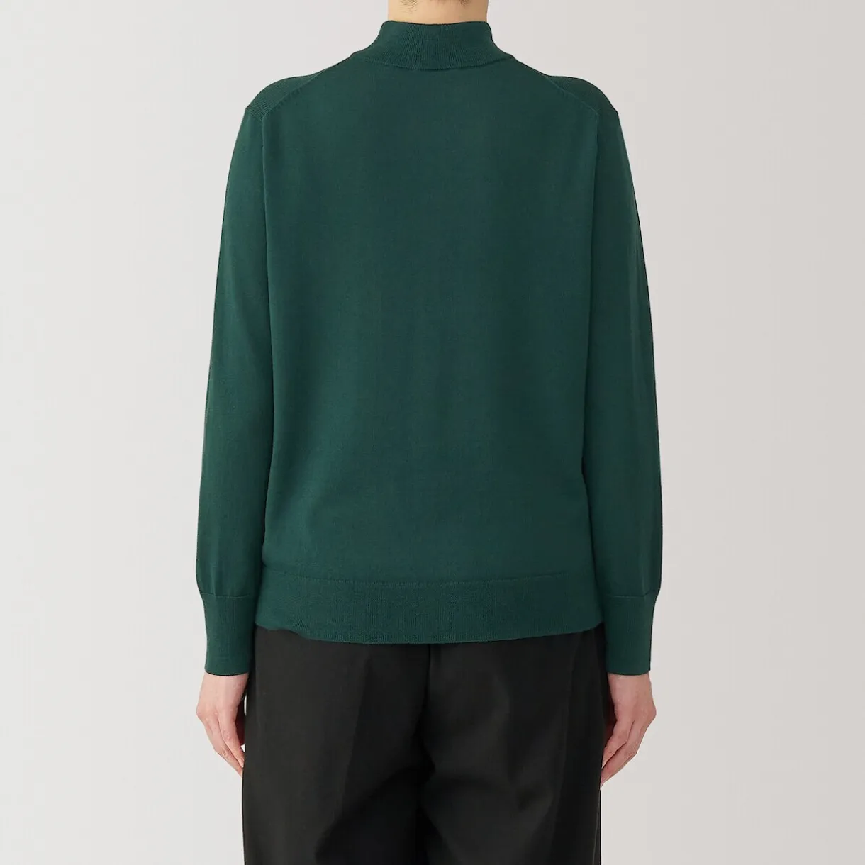 Pull col montant en laine à fine maille femme