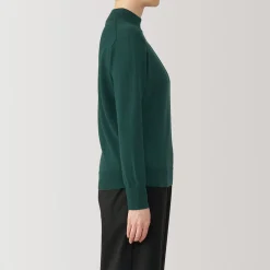 Pull col montant en laine à fine maille femme