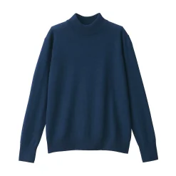 Pull col montant en laine à fine maille femme