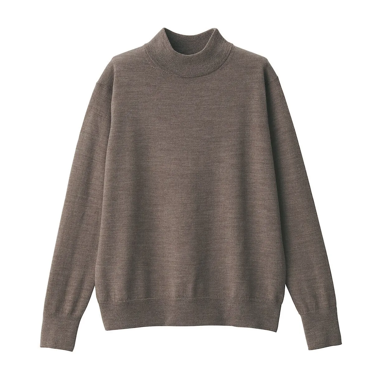 Pull col montant en laine à fine maille femme