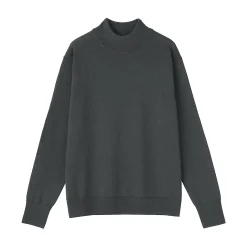 Pull col montant en laine à fine maille femme