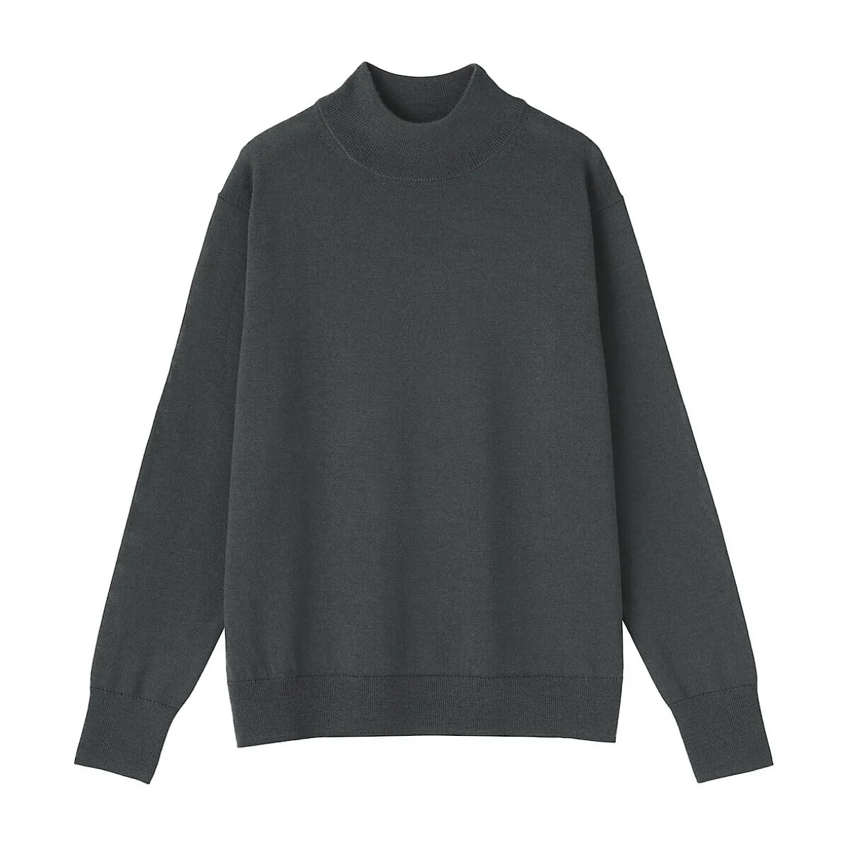 Pull col montant en laine à fine maille femme