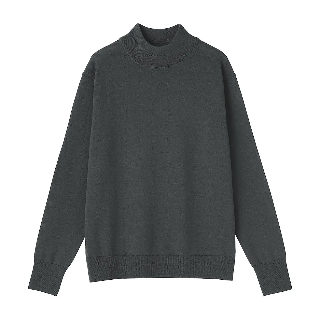 Pull col montant en laine à fine maille femme