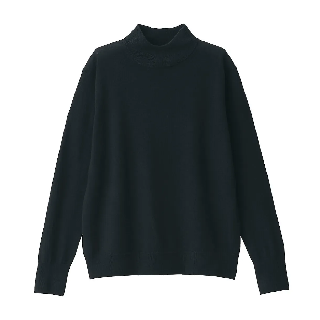 Pull col montant en laine à fine maille femme
