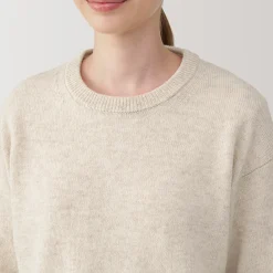 Pull col rond en tricot de laine moyen femme