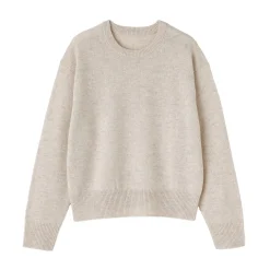 Pull col rond en tricot de laine moyen femme