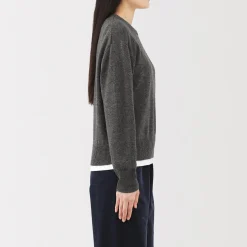 Pull col rond en tricot de laine moyen femme