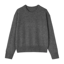 Pull col rond en tricot de laine moyen femme