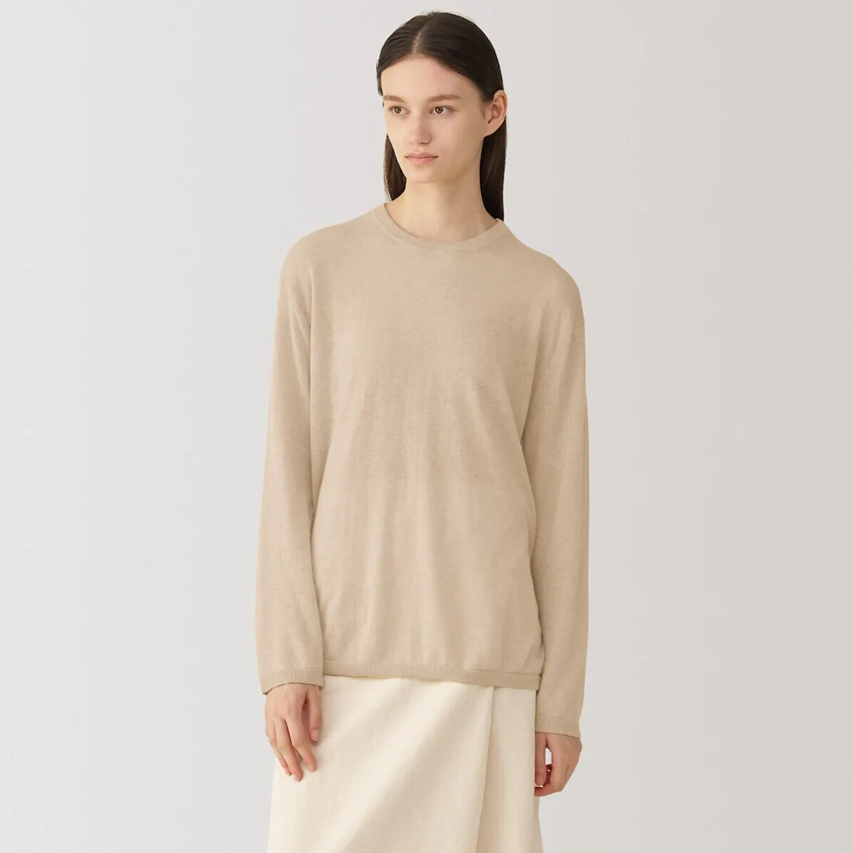 Pull en cachemire non teint femme