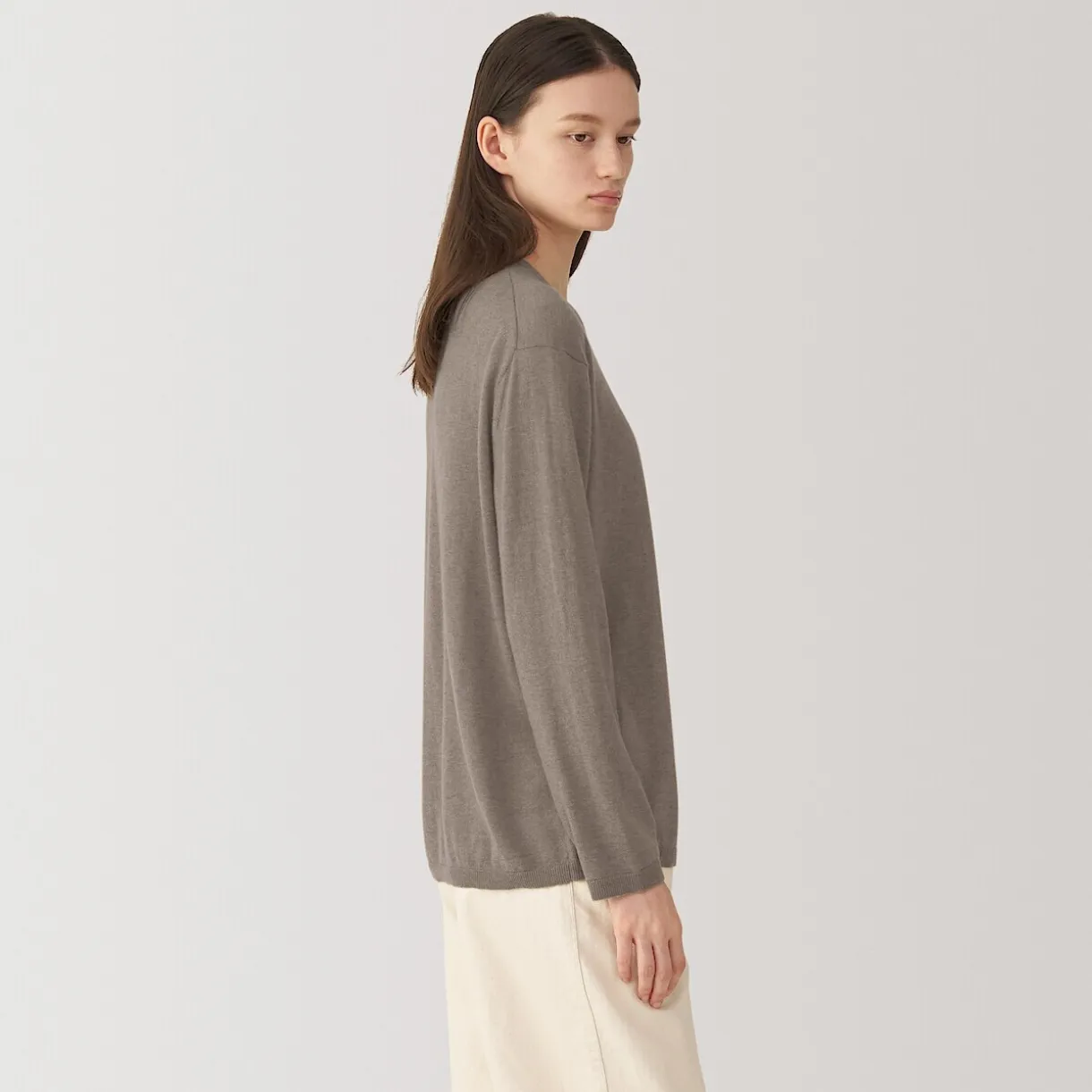 Pull en cachemire non teint femme