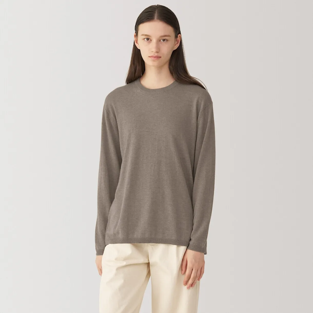 Pull en cachemire non teint femme