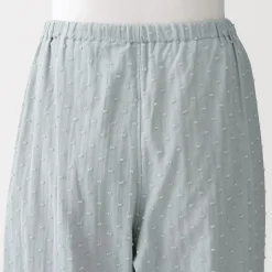 Pyjama en double gaze à pois dobby pour femme