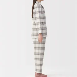 Pyjama en flanelle sans couture latérale pour femme