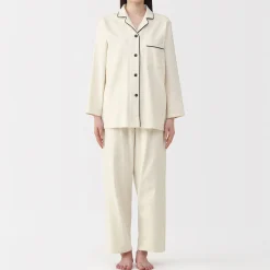 Pyjama en flanelle sans couture latérale pour femme