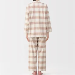 Pyjama en flanelle sans couture latérale pour femme