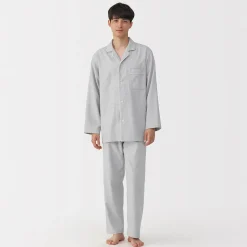 Pyjama en flanelle sans couture latérale pour homme