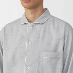Pyjama en flanelle sans couture latérale pour homme