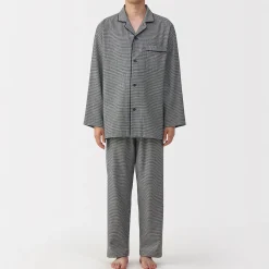 Pyjama en flanelle sans couture latérale pour homme