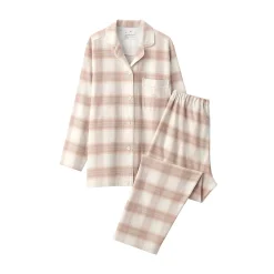 Pyjama en flanelle sans couture latérale pour femme