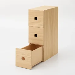 Rangement en bois 3 tiroirs